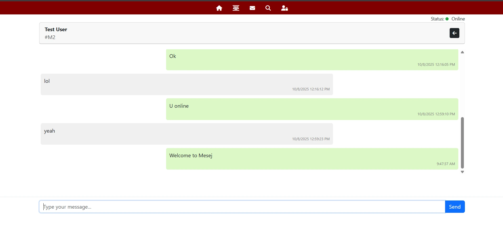 Mesej User Management - Friend System and Contact Search